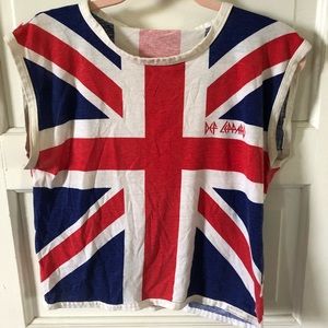 LAST CALL!! Vintage bootleg Def Leppard Crop Top